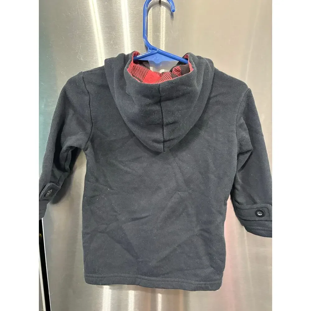 *LAST CHANCE SALE ITEM* Black Hooded Coat - Littlest Prince Couture - 6mo